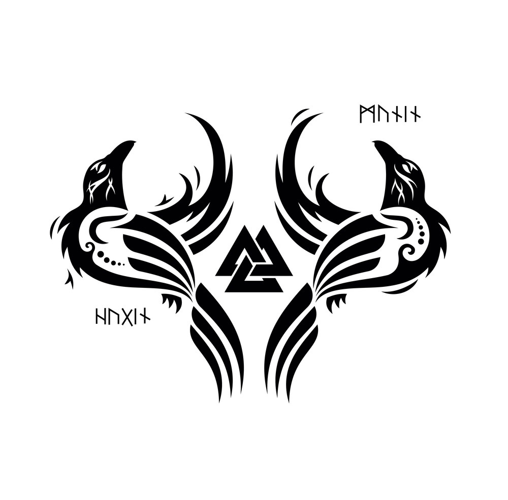 Huginn And Muninn: The Twin Ravens In Norse Mythology – Mark Bere  Peterson's Hauntings, Urban Legends, Paganism \u0026 Witchcraft, image size:1000x985